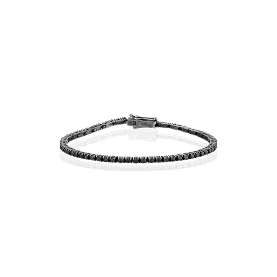 Bracelet Tennis Noir 2.20 ct