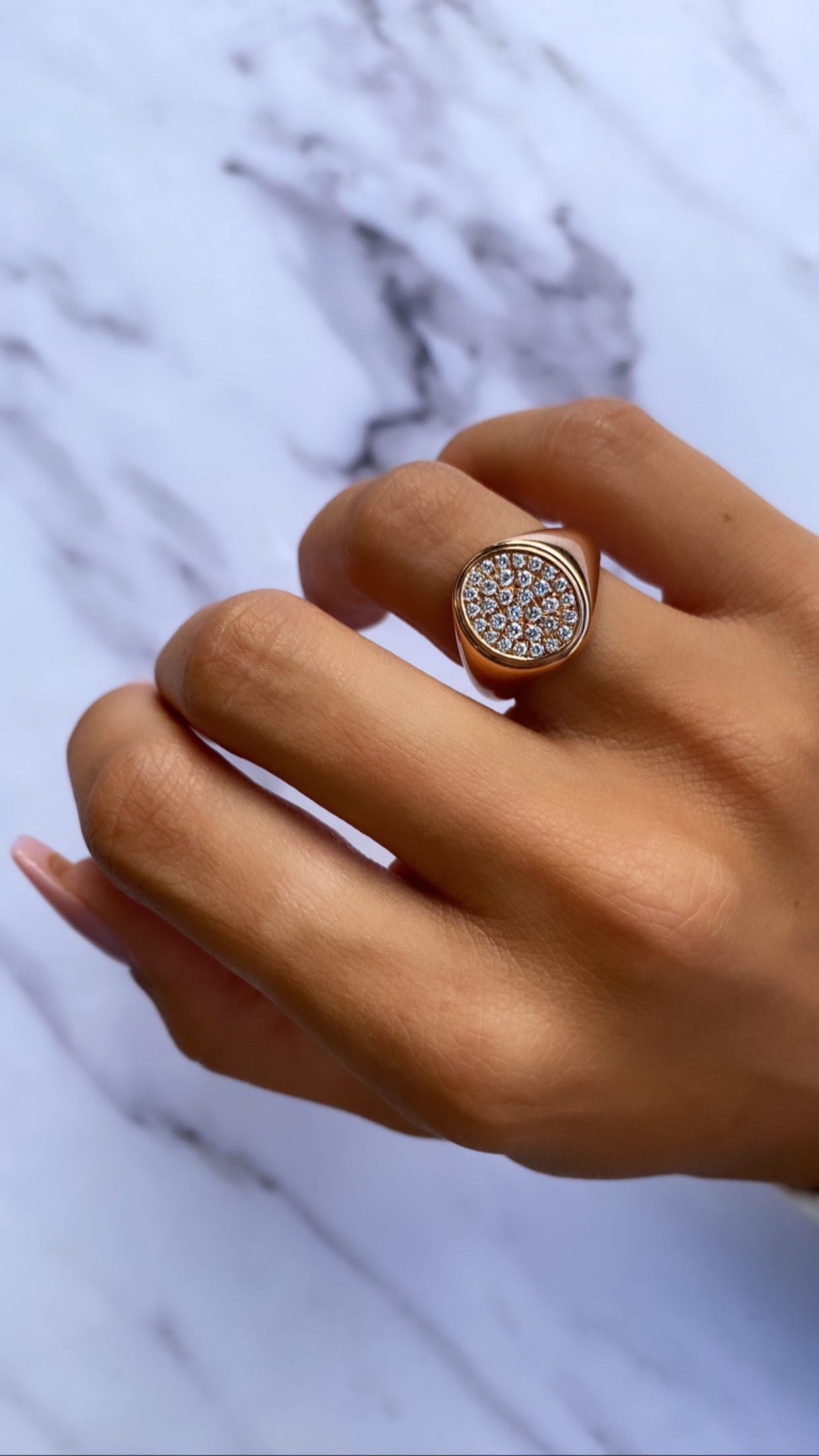 Bague Chevalière Diamants