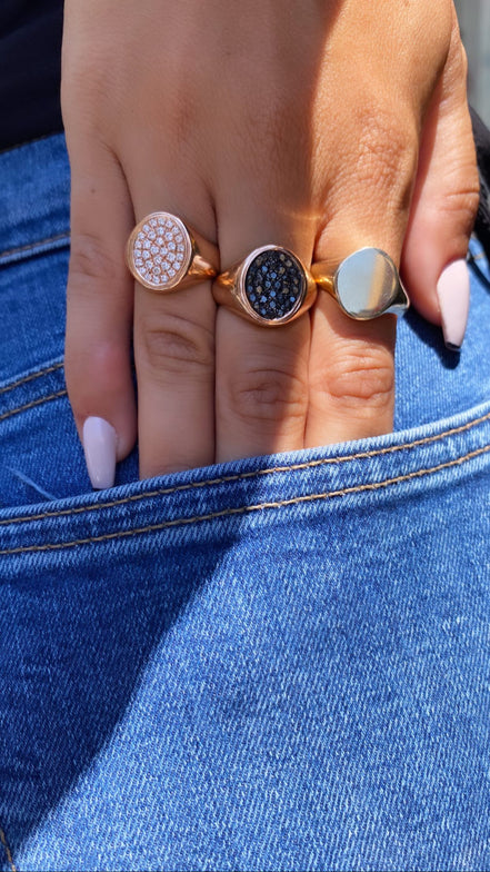 Bague Chevalière Diamants