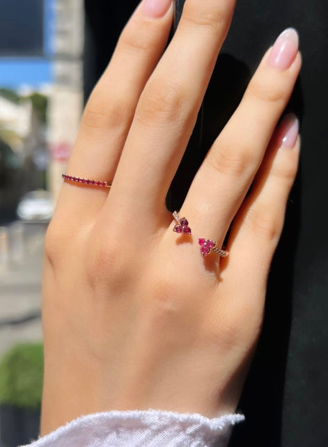 Bague Ouverte Ruby