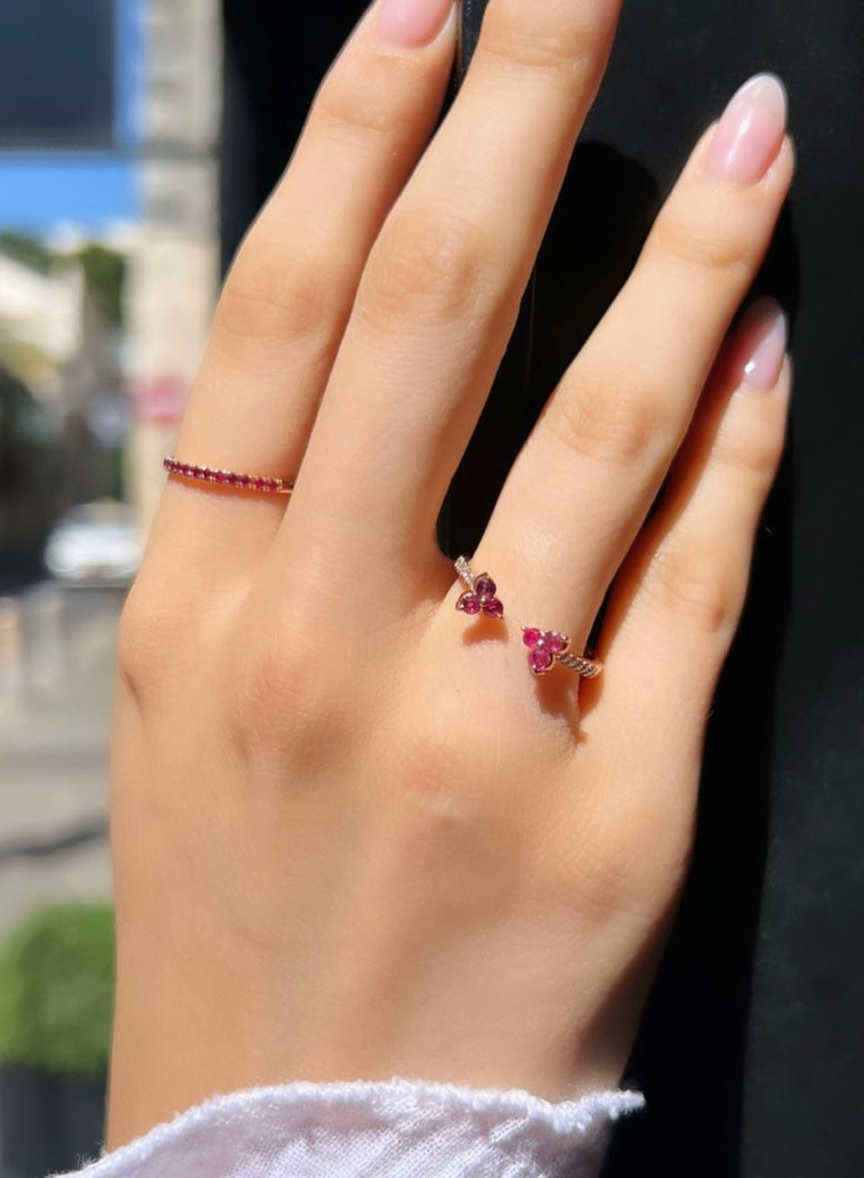 Bague Ouverte Ruby