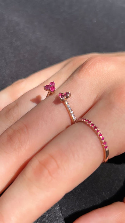 Bague Ouverte Ruby