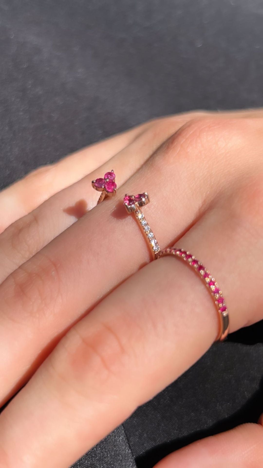 Bague Ouverte Ruby