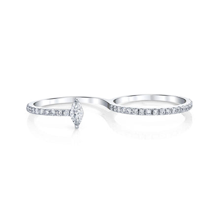 Bague Marquise Double