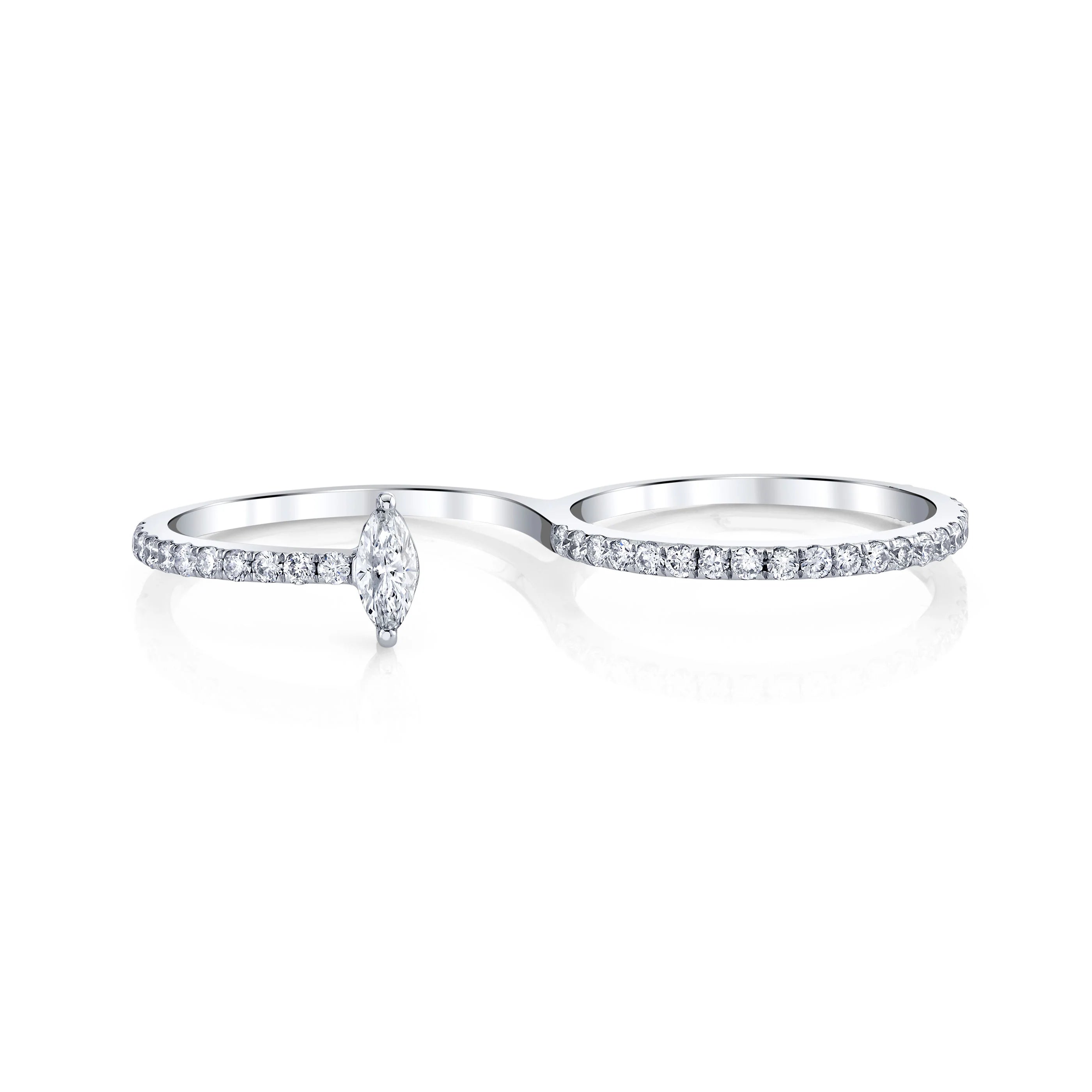 Bague Marquise Double