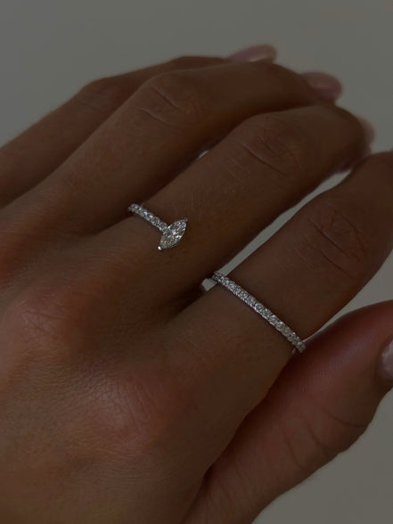 Bague Marquise Double