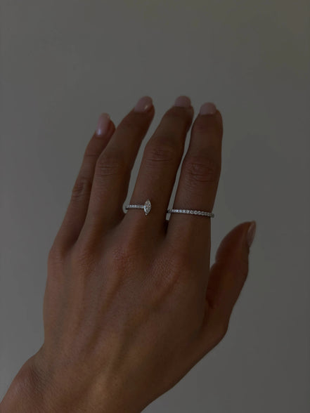 Bague Marquise Double