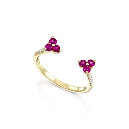 Bague Ouverte Ruby