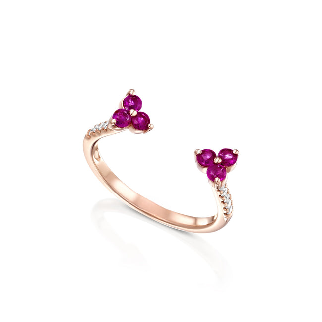 Bague Ouverte Ruby