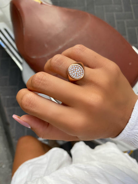Bague Chevalière Diamants
